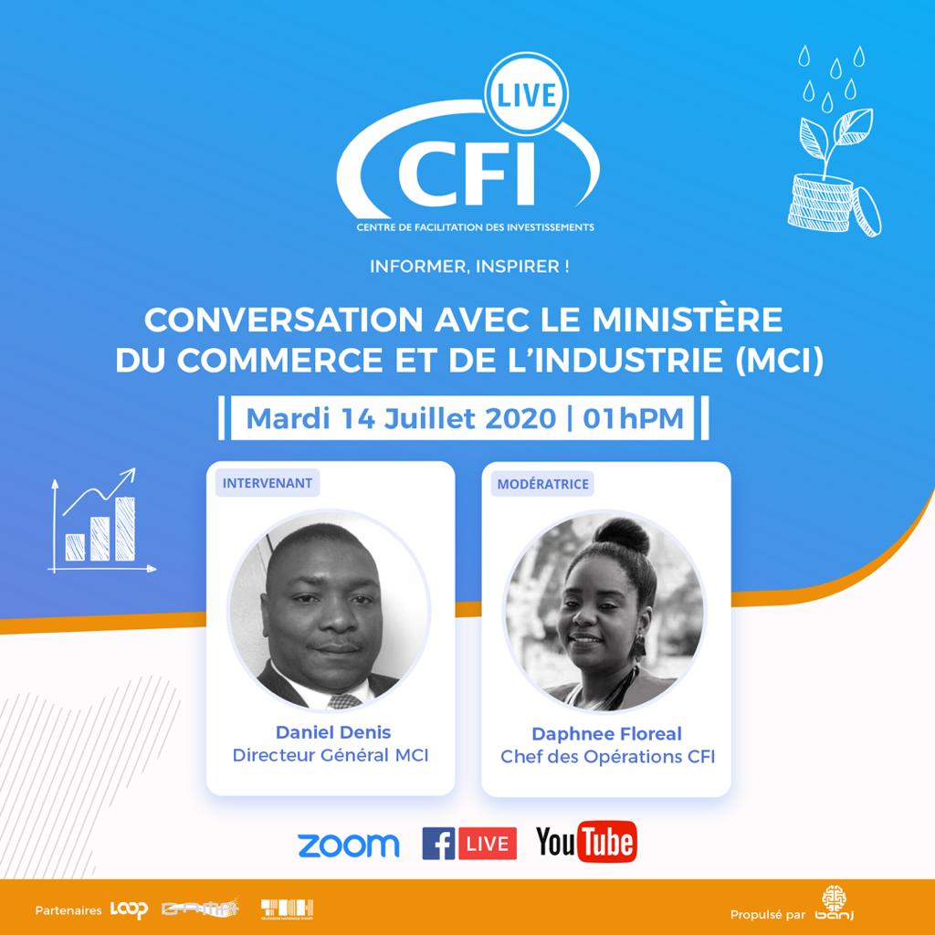 marcalainb's tweet photo. Conversation avec le Directeur Général du Ministère du Commerce et de l'Industrie (MCI) en Haiti. Rendez-vous demain à 1h, pour notre prochaine session de #CFILive. Réservez au https://t.co/7LNt0MJ5cz pour vos questions. A demain! #Informer #Inspirer https://t.co/Ge7g1heSg7