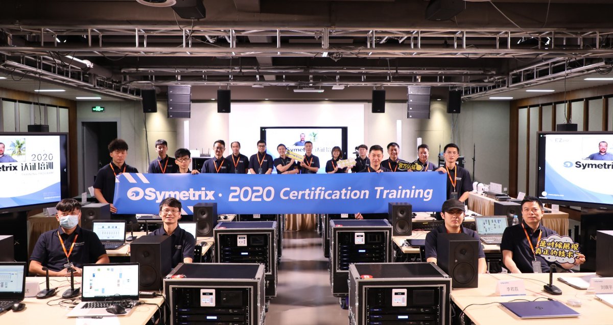 Symetrix_Inc's tweet photo. Traveling across China, partners EZ Pro are hosting multi-tiered Symetrix Factory Certified Training for industry leaders. Each trainee will use a demo station full of Symetrix gear and will graduate with a certificate of completion. #Symetrix #EZPro #ProAudio #ProAV #AVTrainings https://t.co/66lNa7speH