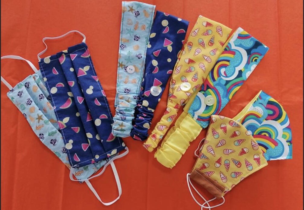 Look at these amazing matching sets! 😱 We have some crazy talented sewing bee's 🐝 

If you are making #facemasks for the <a href="/bigcommunitysew/">Big Community Sew</a> you can make ear saving headbands for yourself, family, friends, and your local key workers! 😍
#Masks #keyworker #lockdown #MondayMotivaton