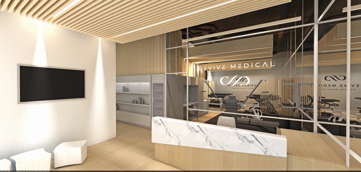 ReviveMDClinic's tweet photo. Our architectural and design team have been working hard over the past number of months to create a design that embodies the culture of our clinic while optimizing our space to provide our patients with a safe and comfortable experience. Let us know what you think! https://t.co/iGzwzb1Tjy