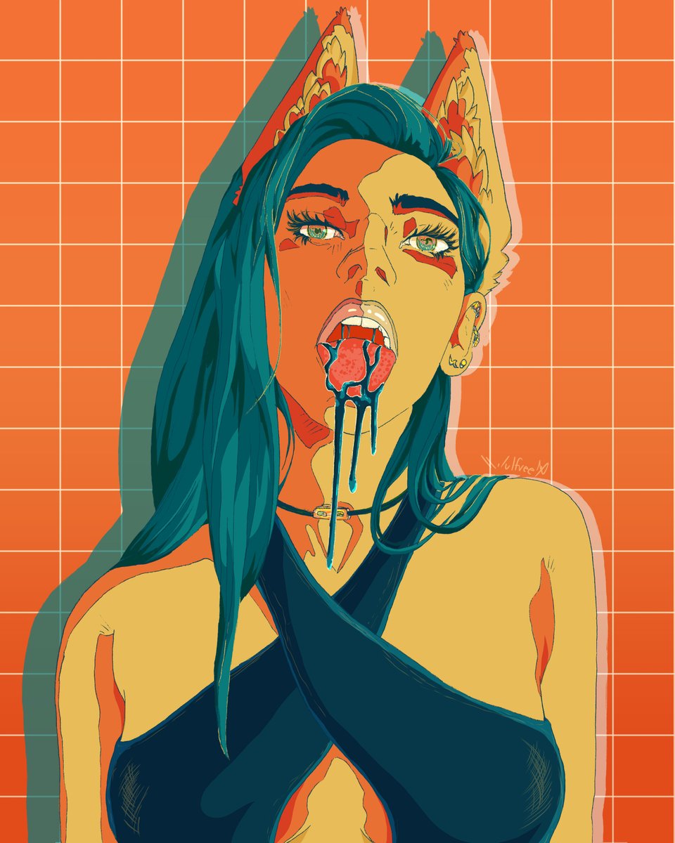 wulfveeart's tweet photo. Hiya! My names Wulf. I'm an Illustrator from Baltimore. I love drawing pretty girls, cats, and messing around with lots of colors. :) #NobodysArtistClub #under1kgang #IAMsombodyartistclub https://t.co/oxJNPmN4A5