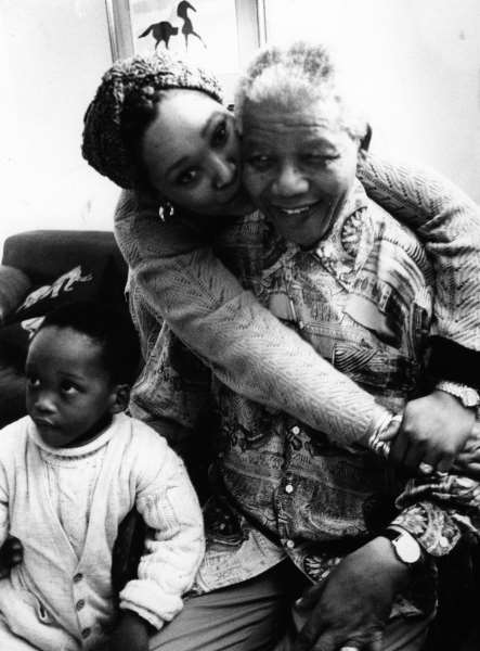 1995: Nelson Mandela with daughter Zinzi Mandela Hlongwane at his birthday party. (Photo by Gallo Images / Avusa)