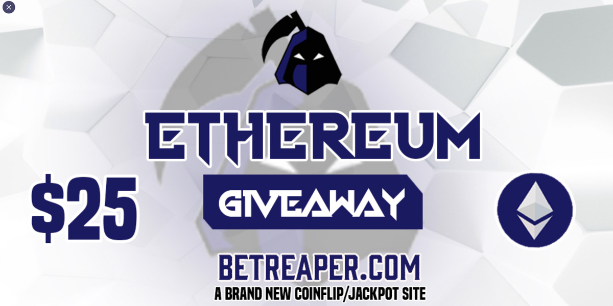 CodeHaraf's tweet photo. 25$ ETH giveaway! 

Steps:

✅ Follow me + @BetReaper 
✅ Retweet
✅Tag 1 friend!

🎁This giveaway ends in 3 days! GLHF 🎁

#cryptocurrency #giveaway https://t.co/CFq3E9OvSH