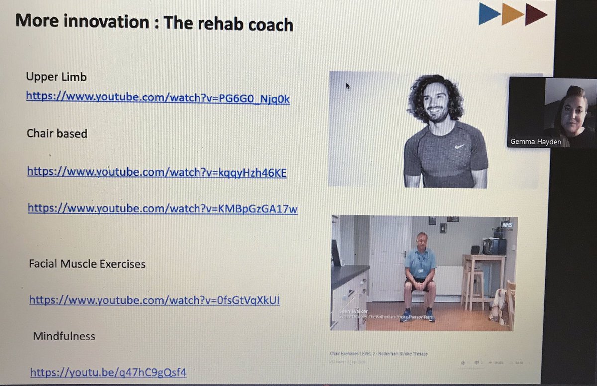 becsneurophysio's tweet photo. Excellent webinar ‘remote rehab:assessment from a social distance’. Thanks to everyone sharing their practices and thinking about how we can incorporate telehealth into our practice in the future. @RemoteRehab @SYBStrokeHN @LEGSphysio @NGHnhstrust #Virtualrehab #stayinworkout https://t.co/1vNAV9Cp8j