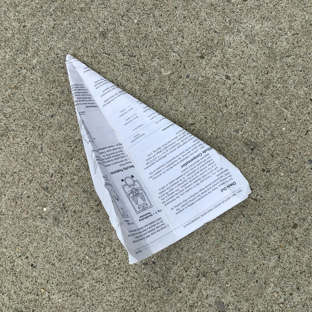 Two found paper [pandemic era] planes! People still want 'to fly'! : ) !