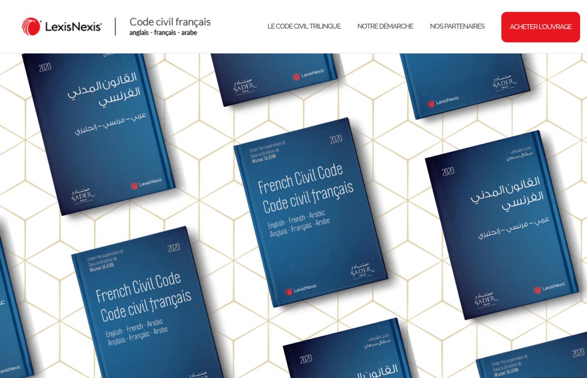 Le 1er code civil français-anglais-arabe est sorti !
lexiscode.com
#lexisnexis #codecivil #civilcode #legaltranslation #MENA #frenchlawinenglish #droitcomparé #droitcontinental