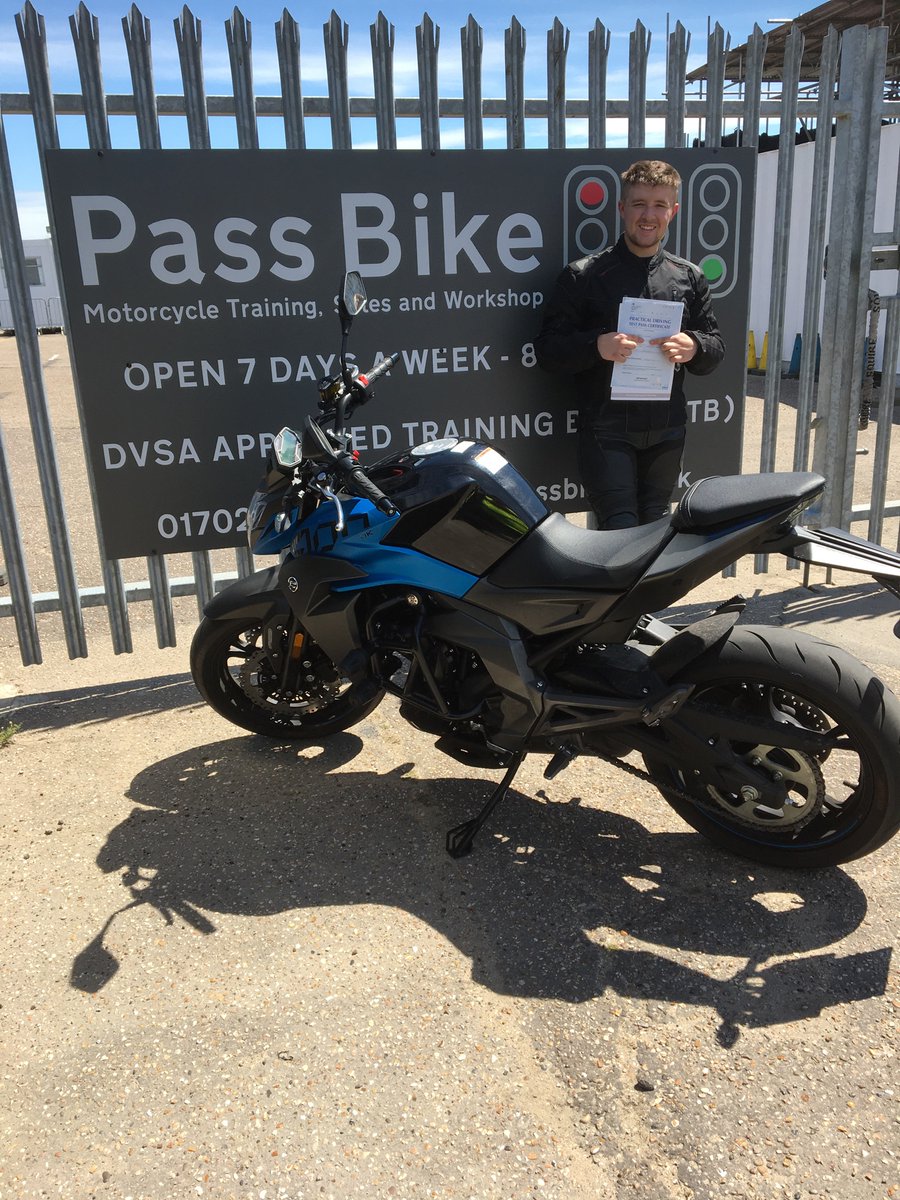 PassBike's tweet photo. A great way to restart full licence courses, Congratulations to Sam and Harry on passing Module 2 today on our new CF Moto 400NK A2 Bikes! Enjoy big bike shopping gents and we look forward to seeing you soon! #passedwithpassbike #basildondtc https://t.co/62guLT3uNT