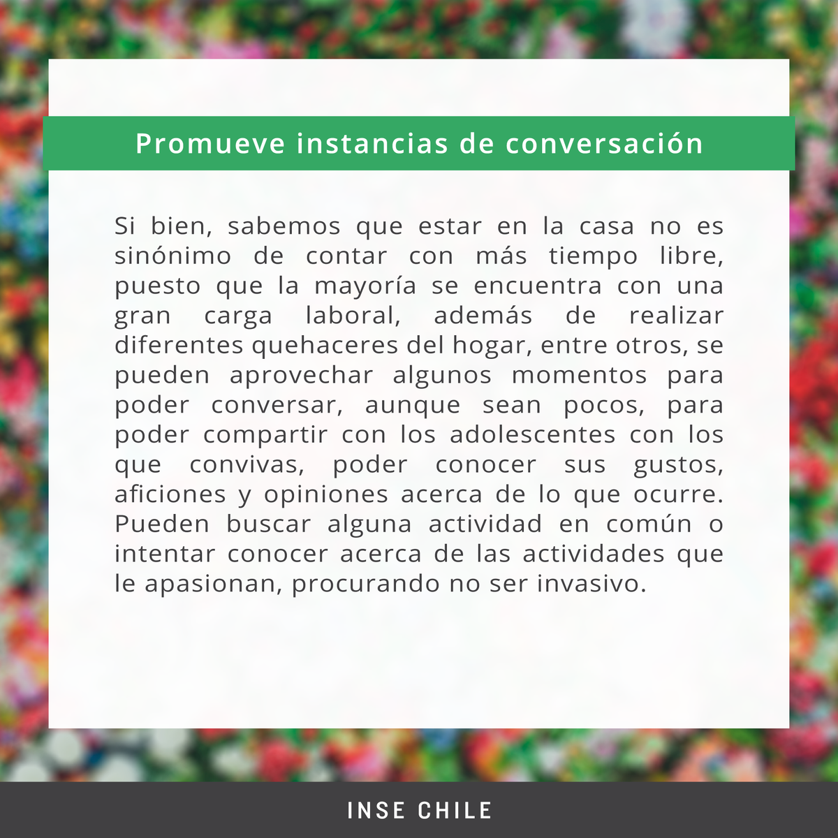 INSE_CHILE's tweet photo. 🟠 Viendo perjudicadas sus instancias de recreación y las posibilidades de con/vivir por medio del juego libre. Por ello es importante generar espacios de convivencia saludable, en donde niñes y adolescentes puedan disponer de instancias para jugar, soñar y reír. 

#psicología https://t.co/dVR97GxKTA