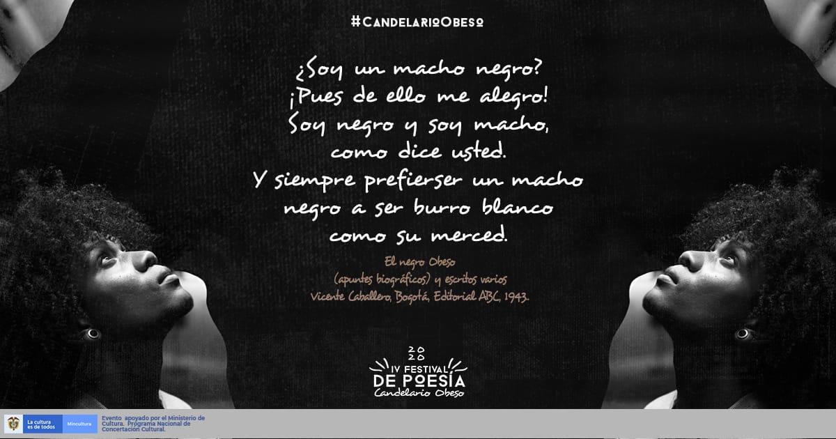 FestiPoesia's tweet photo. #Obeso fue víctima de los #prejuicios raciales de la época. El poeta estaba entonando coplas subidas de tono; En ese momento pasó el político liberal Francisco Javier Zaldúa (eligido #presidente en 1882) quien al ver la escena exclamó: “¡Es un macho #negro!”. Obeso respondió: https://t.co/nyHIgoPaZY