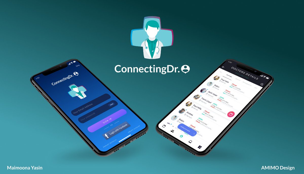 AngelMemoona's tweet photo. ConnectingDr. Application designed By AMIMO Design.

#AmimoDesign 
#Android #ios #figma #Mockup #UI #ux #userinterface #userexperience  #designer #design https://t.co/54dNX8f346