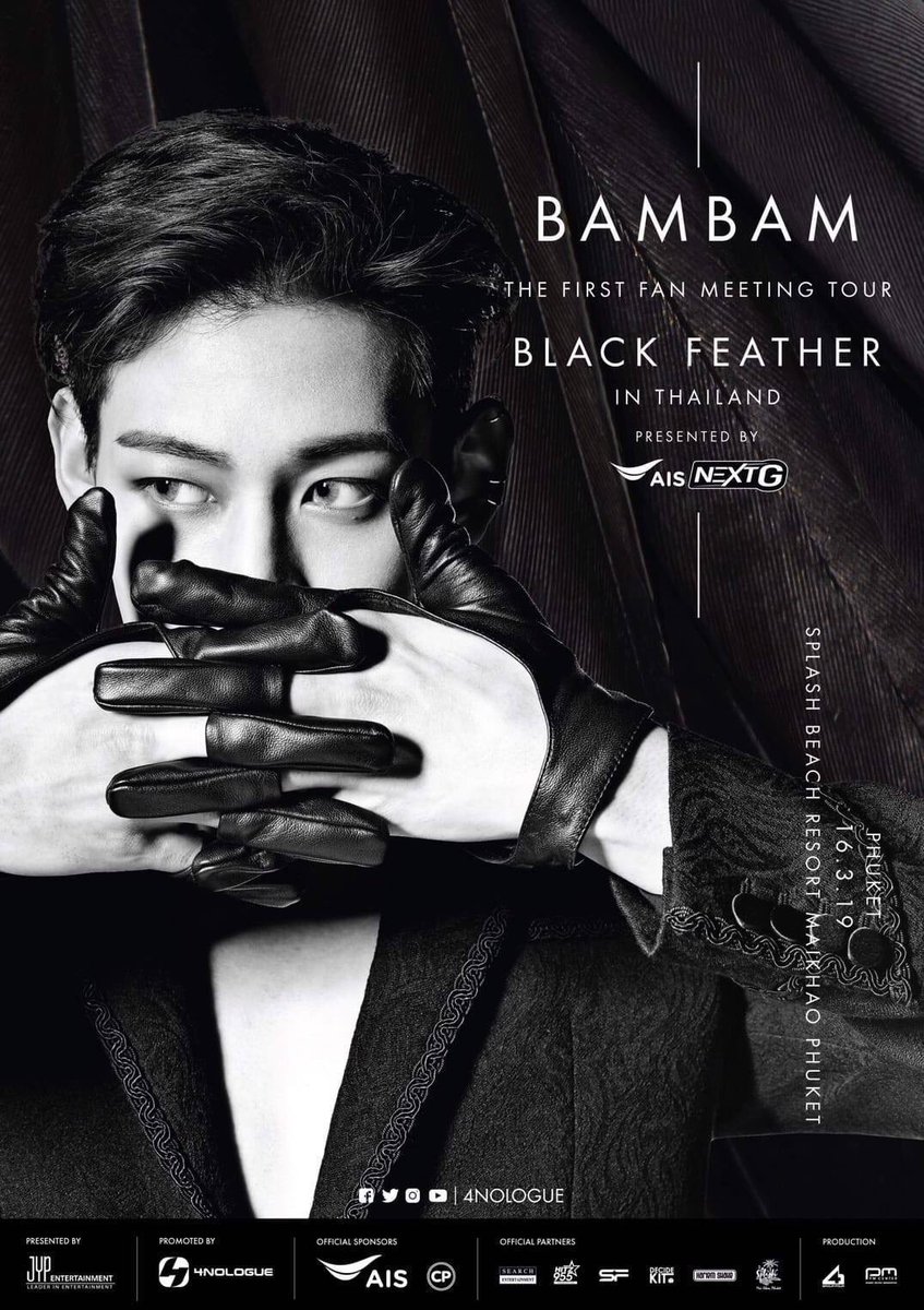 Year 2019 when Bambam had his first fanmeeting in Thailand named “Black feather in Thailand”. From March 2 to March 17 across five cities which are Bangkok, Nakhon Ratchasima, Khon Kaen, Phuket City and Chiang Mai.