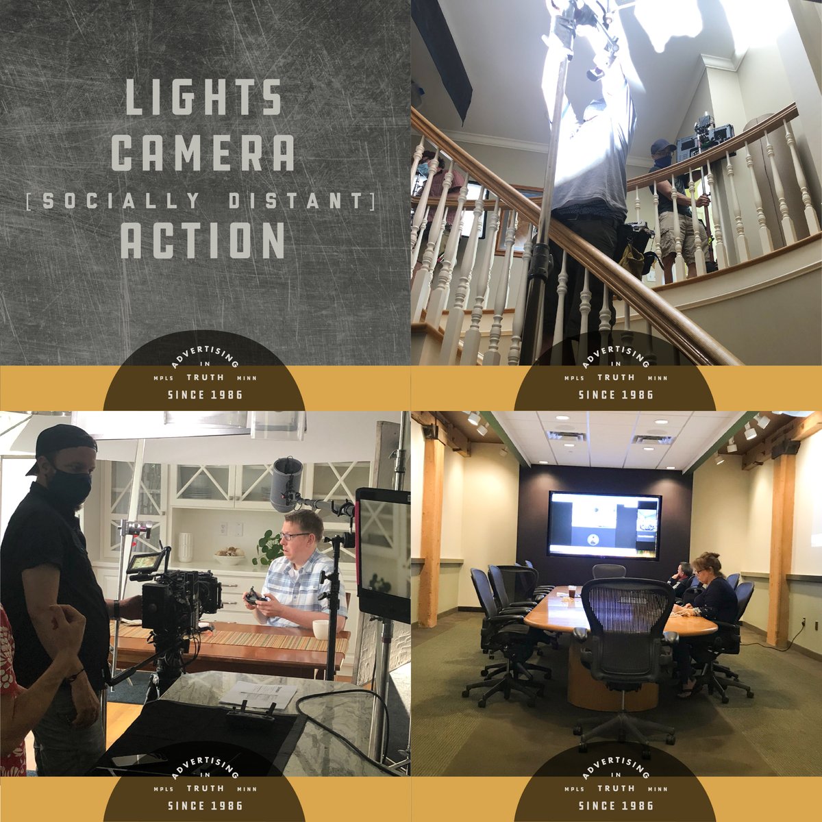 level_mpls's tweet photo. Just wrapped another gr8 shoot but had to get creative with following safety guidelines. So, we established a livestream &amp; war room to manage the shoot remotely with real-time access for our clients. Another way we’re evolving to meet the demands of these unprecedented times. https://t.co/mMqwTnxEVt
