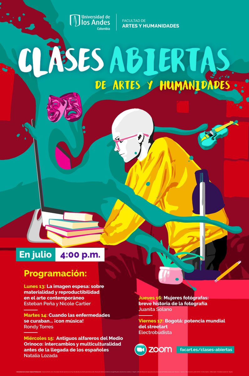 ELECTROBUDISTA's tweet photo. Amigos del tuirer, este viernes transmito clase en la Universidad. Julio 17 2020 4:00 p.m
Tema. Bogotá, potencia mundial del streetart.
Acceso Libre.
Bienvenidas, Bienvenides, y Bienvenidos. https://t.co/4kfZ4mkt6o