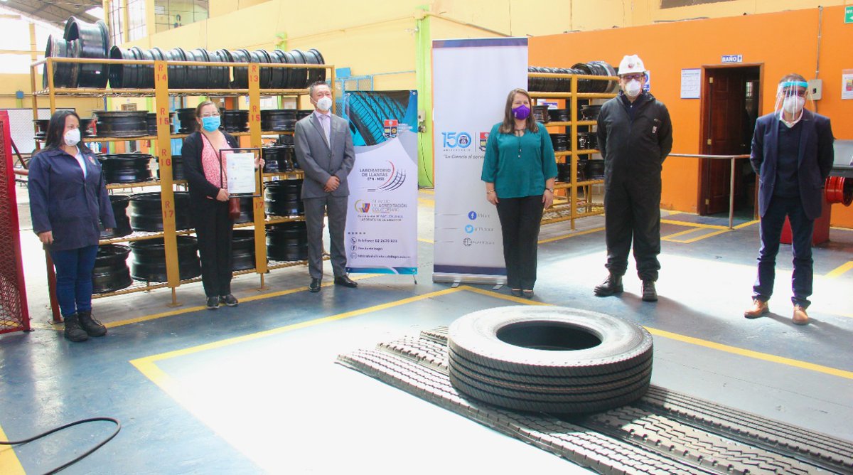 EPNEcuador (@epnecuador) on Twitter photo El Laboratorio de Llantas de la #EPN recibe certificación, por el <a href="/SAE_EC/">Acreditación EC</a> , bajo la norma ISO17025 lo que le convierte en un laboratorio calificado, de calidad y con competencia técnica para ensayos acreditados en llantas nuevas y de reencauche. El Laboratorio de Llantas de la #EPN recibe certificación, por el <a href="/SAE_EC/">Acreditación EC</a> , bajo la norma ISO17025 lo que le convierte en un laboratorio calificado, de calidad y con competencia técnica para ensayos acreditados en llantas nuevas y de reencauche.