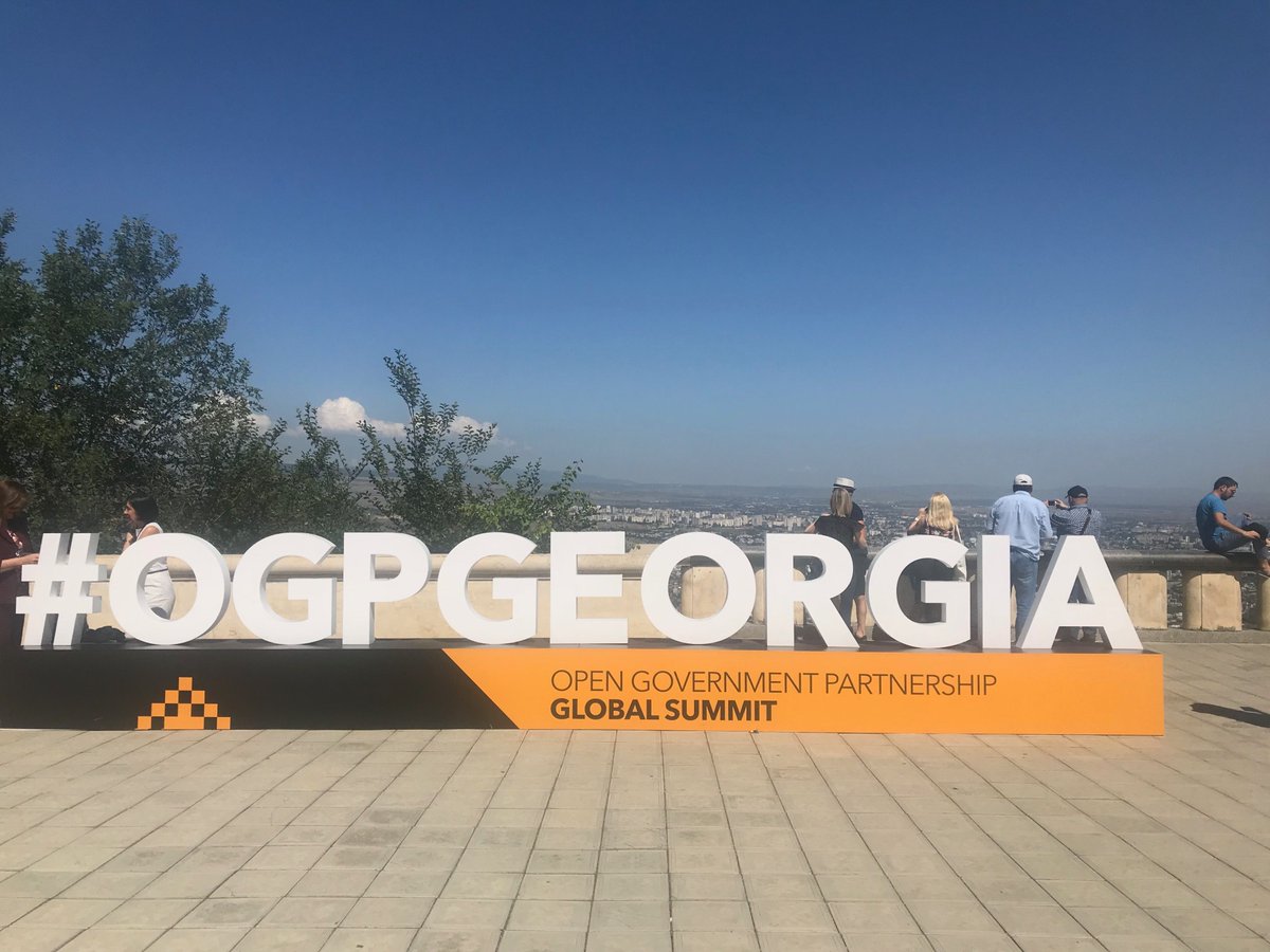 DGateway's tweet photo. Through our OC expertise, we ask, "how can open govt & OCDS tools support better outcomes?" We traveled to Tbilisi, Georgia for @OpenGovPart Global Summit '18, w/DG's @SarahEOV sharing insight on leveraging digital (and OCDS data) for #OpenGov to support data use. #20YearsOfDG https://t.co/4zhsRQ1N7U