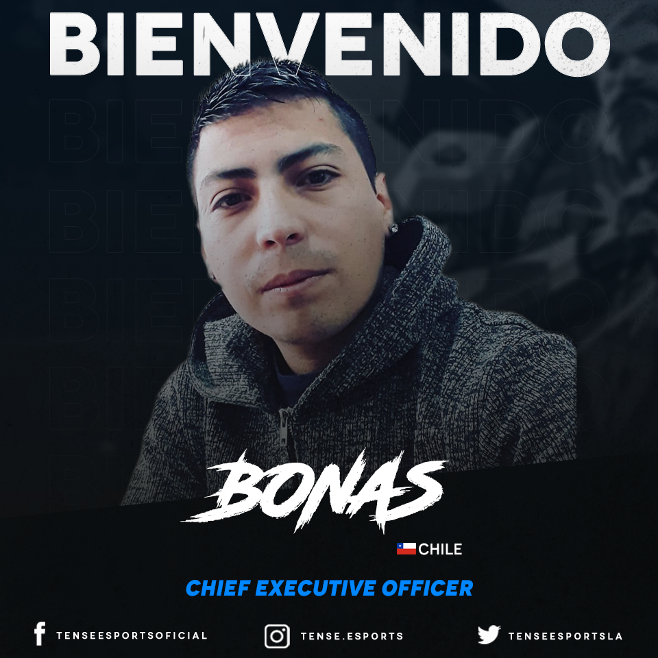 TenseEsportsLA's tweet photo. ¡Bienvenido BONAS!
Les presentamos al nuevo CEO de Tense Esports.
Desde ahora el se va hacer cargo de la administración del equipo. Espero que te sientas cómodo en el equipo!
#GoTNS https://t.co/B2imUeJcPb