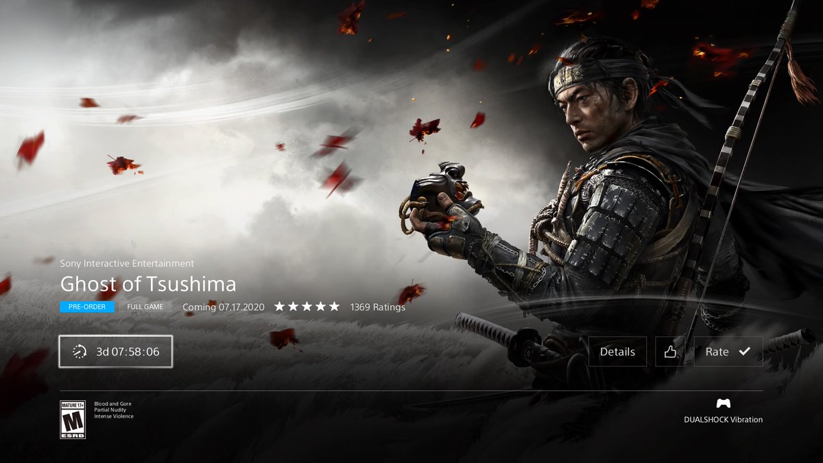 Truthfully_Mike's tweet photo. Just Pre-Ordered #GhostOfTshusima !!!!!!! #PS4share https://t.co/ju1WRxxMXX