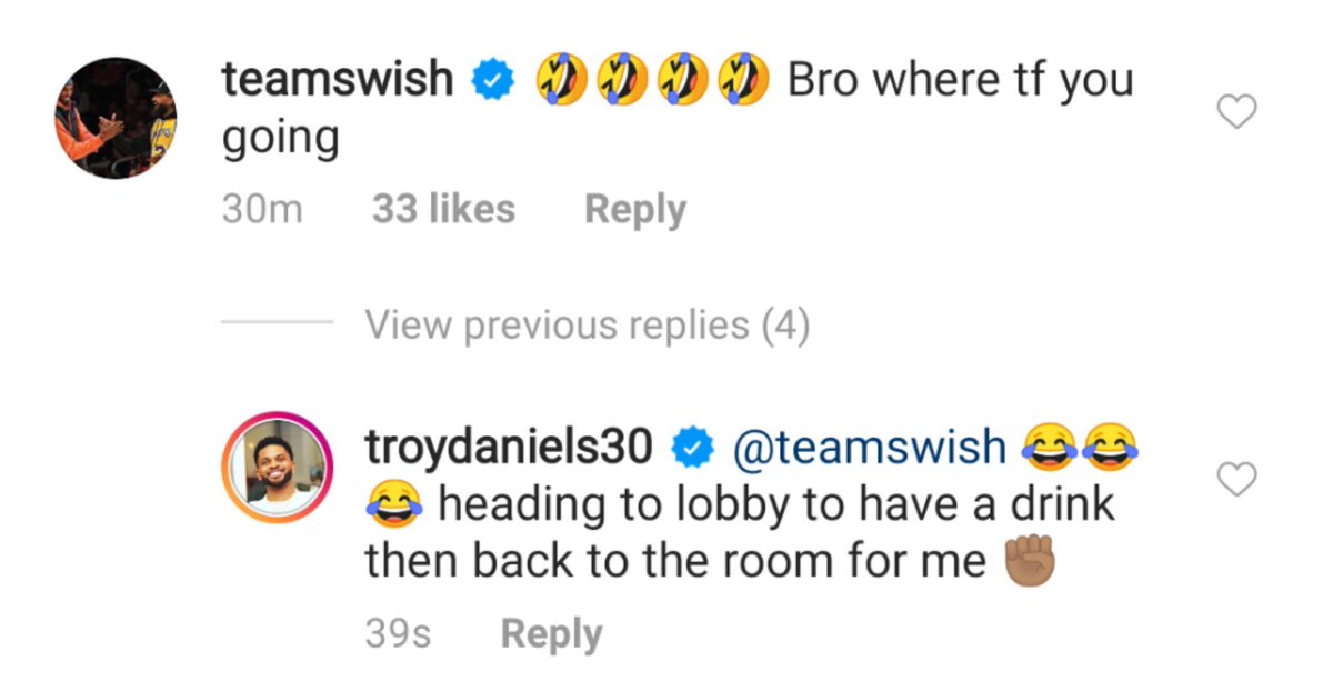 That NBA bubble life. 😂 <a href="/troydaniels/">Troy Daniels</a>