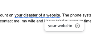 Thanks for the tone advice gmail. Still, I know what I want to say.