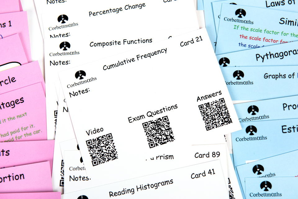 Thank you for all the lovely messages over the past few months... it has been amazing to hear that the resources have been helpful 😊😀 To say thanks, I am giving away 4 sets of limited edition A4 Corbettmaths Revision Cards 🎉 To enter RT by 8pm Wed 15th corbettmaths.com/revision-cards/