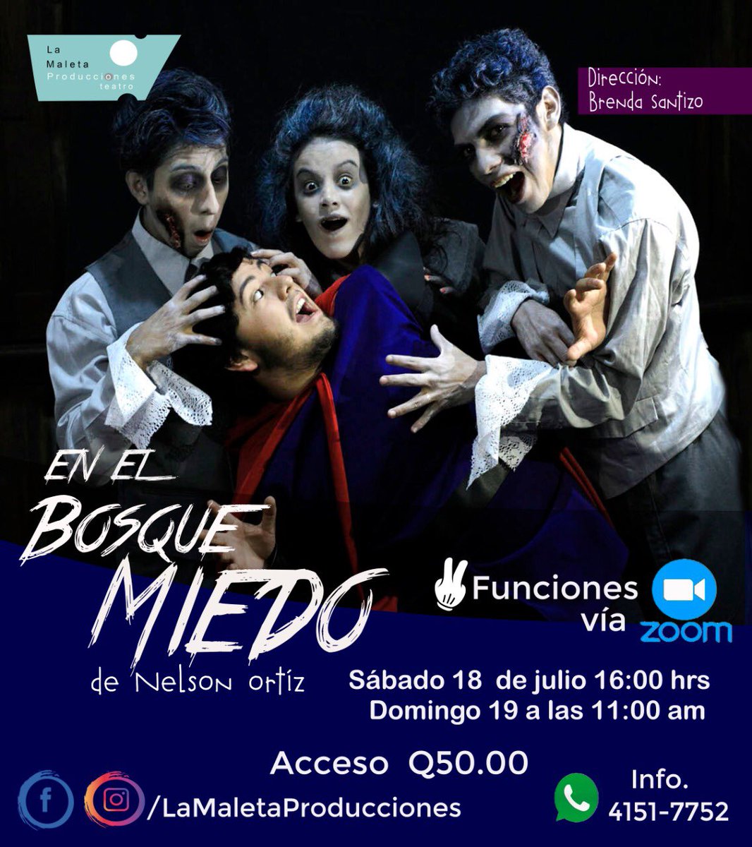 BrendaSantti's tweet photo. “En el Bosque del Miedo” no se la pierdan! A través de zoom! https://t.co/eO9dp1VH4p
