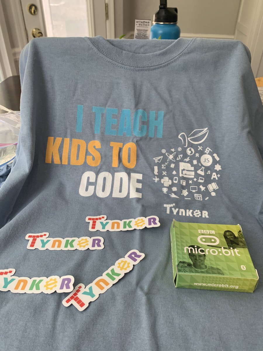 acrandall12's tweet photo. Swag keeps coming in the mail! Can’t wait to begin my #Tynker PD through @InfyFoundation next week!! https://t.co/luJjd35x7G