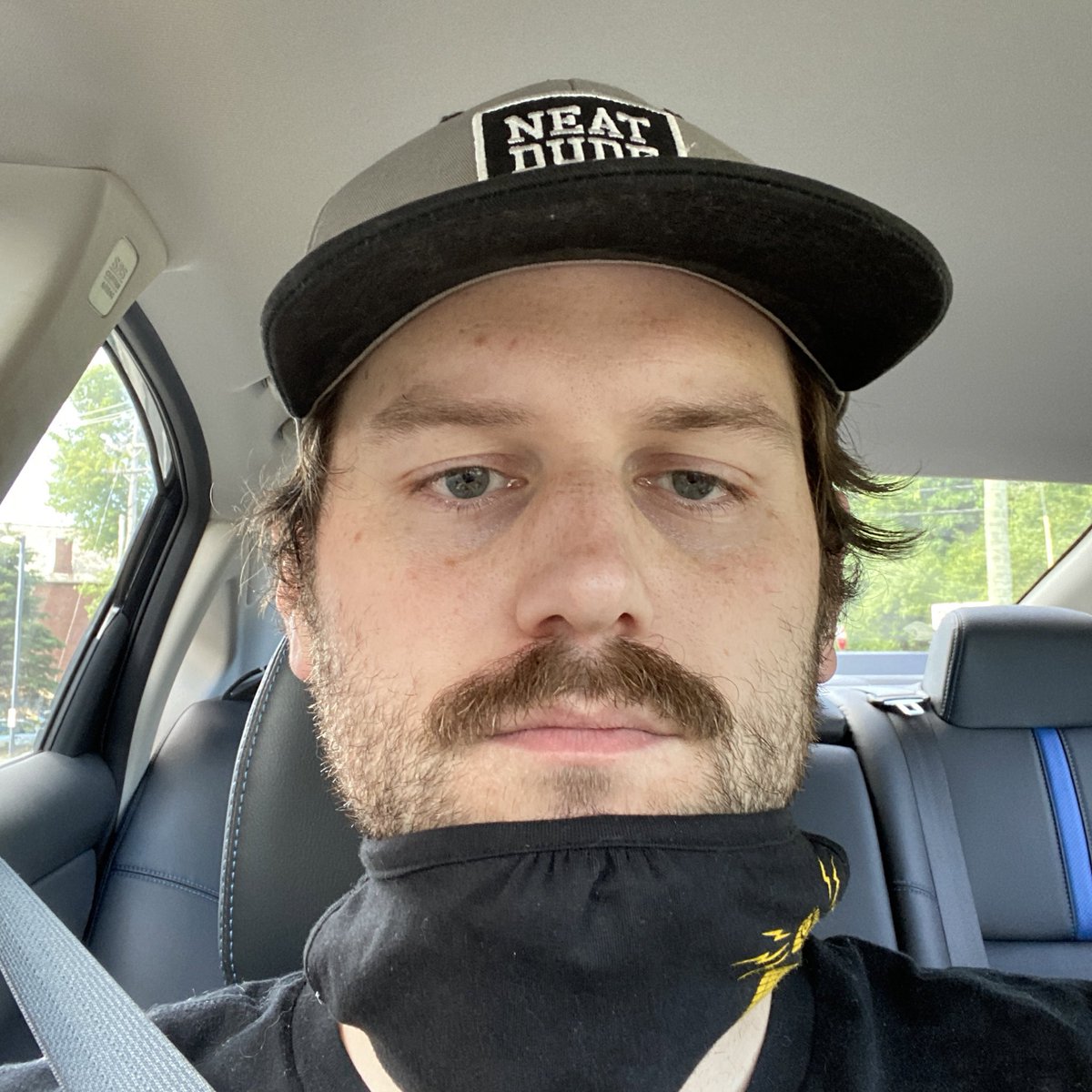 chrismelberger's tweet photo. some cool ways i’ve seen customers at walmart wear their masks 😀 https://t.co/q94IgLfbkN