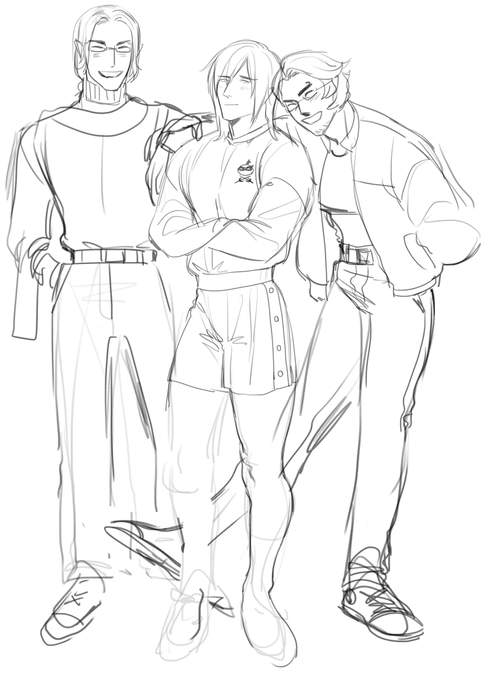 Modern AU saint bros too... ??? 