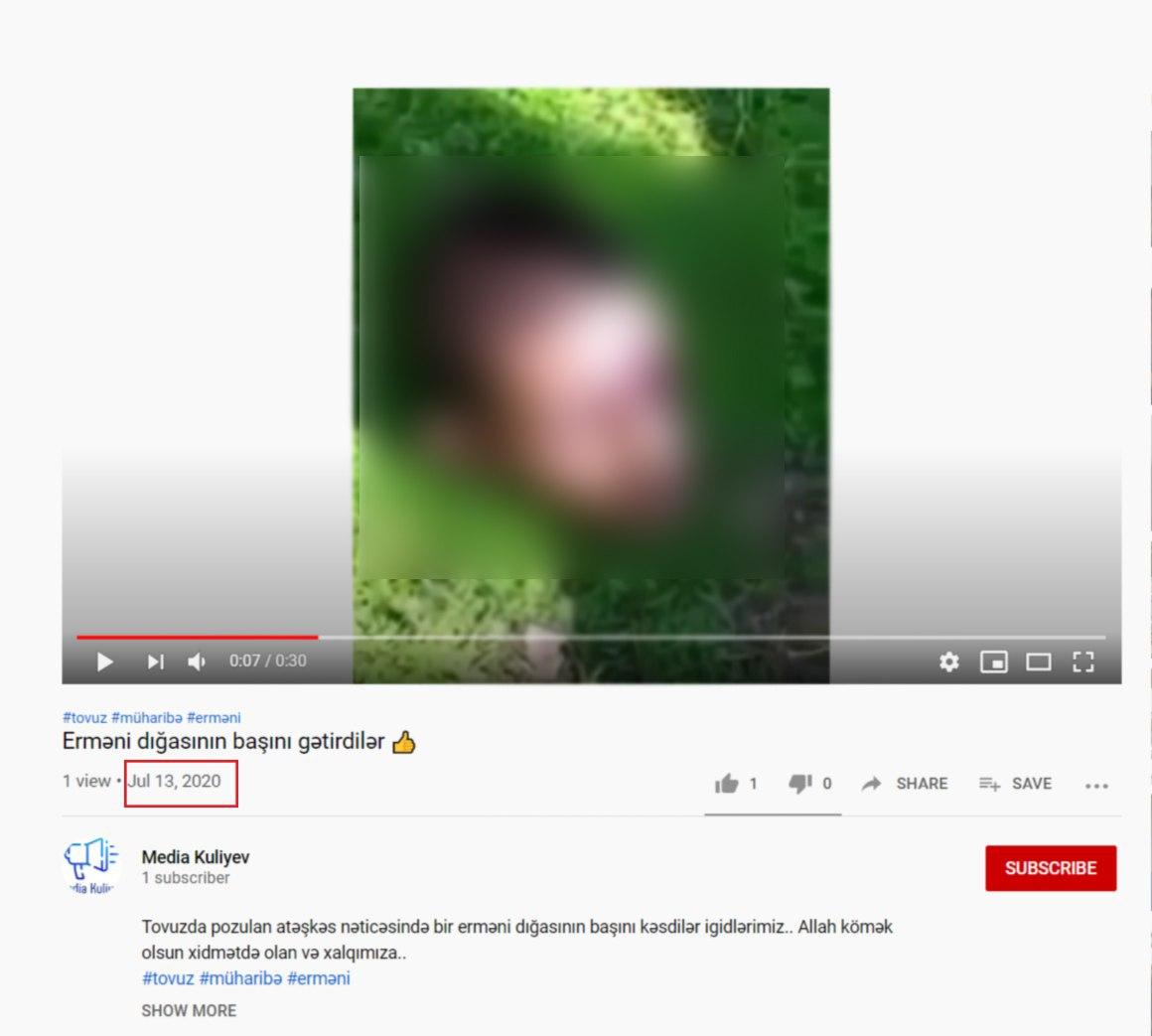 KarabakhRecords's tweet photo. Amid the shelling at the peaceful civilian stlmts in Tavush rgn, Armenia, 🇦🇿is started sharing the video of Yazidi-Armenian private Kyaram Slyoan's cut-off head,showing off their #Armenophobia,by taking pride in such inhumane acts of their Armed Forces.#April2016War
#TavushStrong https://t.co/ZThOZ5j719