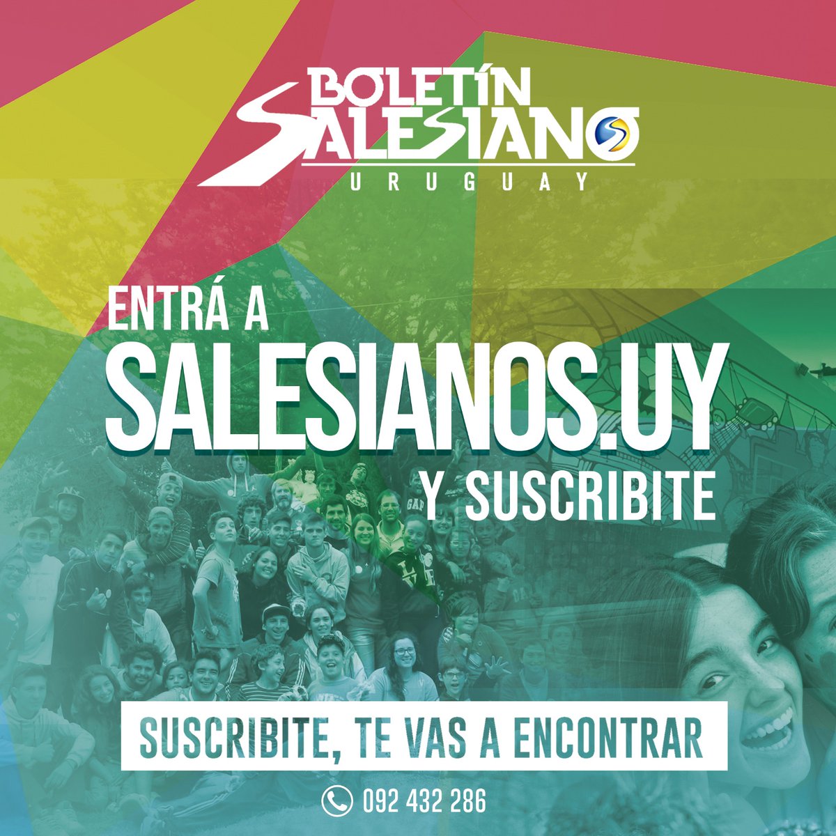 salesianosuy's tweet photo. ¡Ahora desde nuestra web https://t.co/QpN68BZUg9 podés suscribirte al Boletín Salesiano! Entrá, completá con tus datos y listo 😉 https://t.co/siiAhwRyjZ