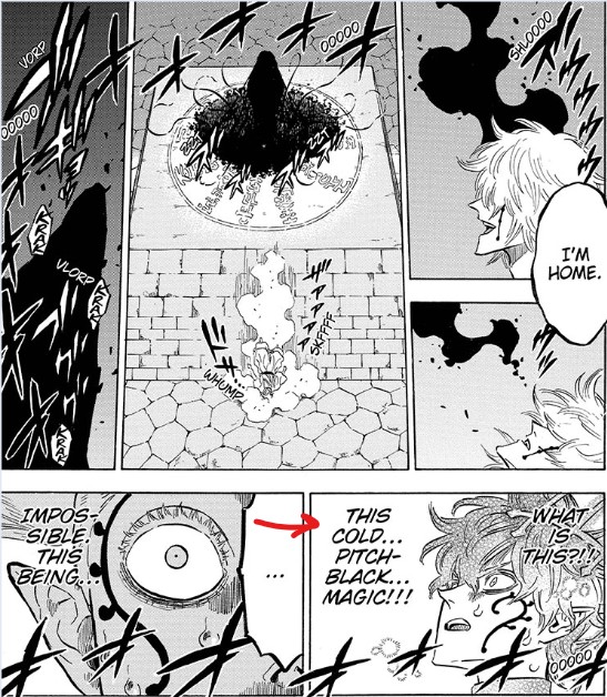 Helheim and Black clover's hell:seems like Helheim is a dark and cold place...We don't know much about black clover's hellbut Yuno describes Zagred's mana as cold and we see Lucifero stuck in something like ice so I guess it might be a cold place.