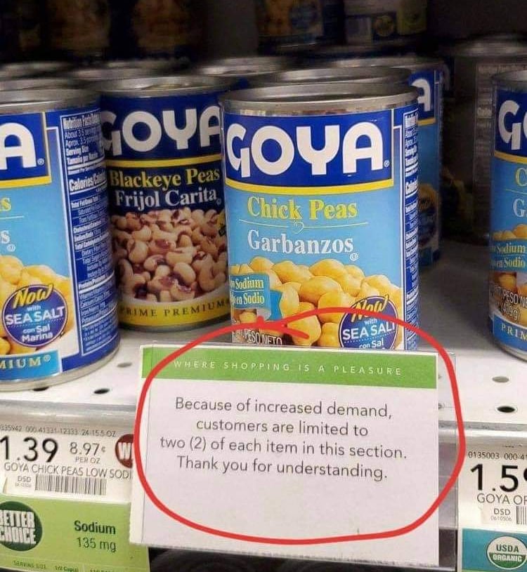 RT @TimRunsHisMouth: The Goya boycott looks like it's working well. https://t.co/fOamynAjei