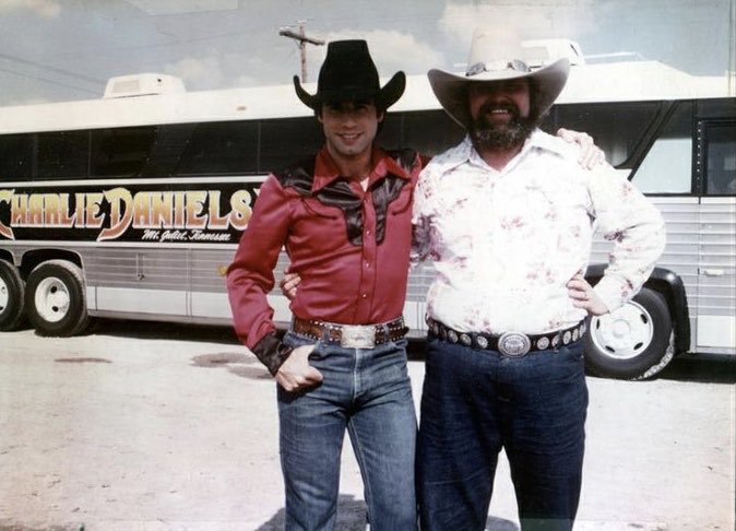 CharlieDaniels's tweet photo. Thinking of John Travolta on the day of his wife’s Kelly’s passing. - TeamCDB/BW https://t.co/94jSZQoL4d