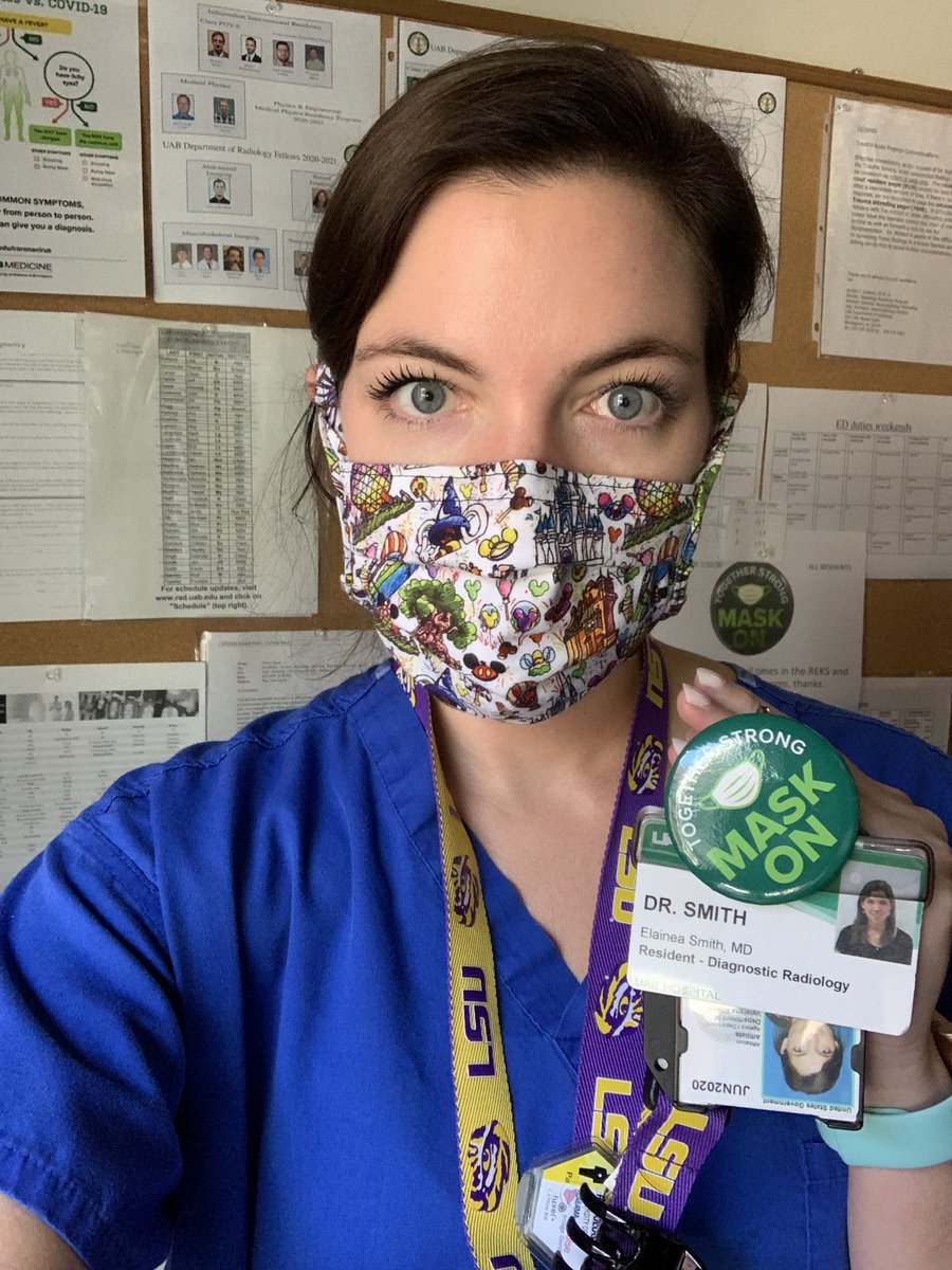 elainea_smith's tweet photo. Proud to work at @uabmedicine where mask wearing compliance has been amazing! #uabstrong #MedTwitter #radres #radiology @uabRadResidents https://t.co/SUiZMGmJEv