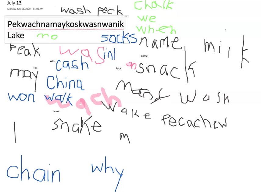 How many words can you make from this word?! Our Camp Wonder students did a great job! 💭 #GECDSBSLP2020 <a href="/slpvirtualCW1/">@slpvirtualCW1</a>