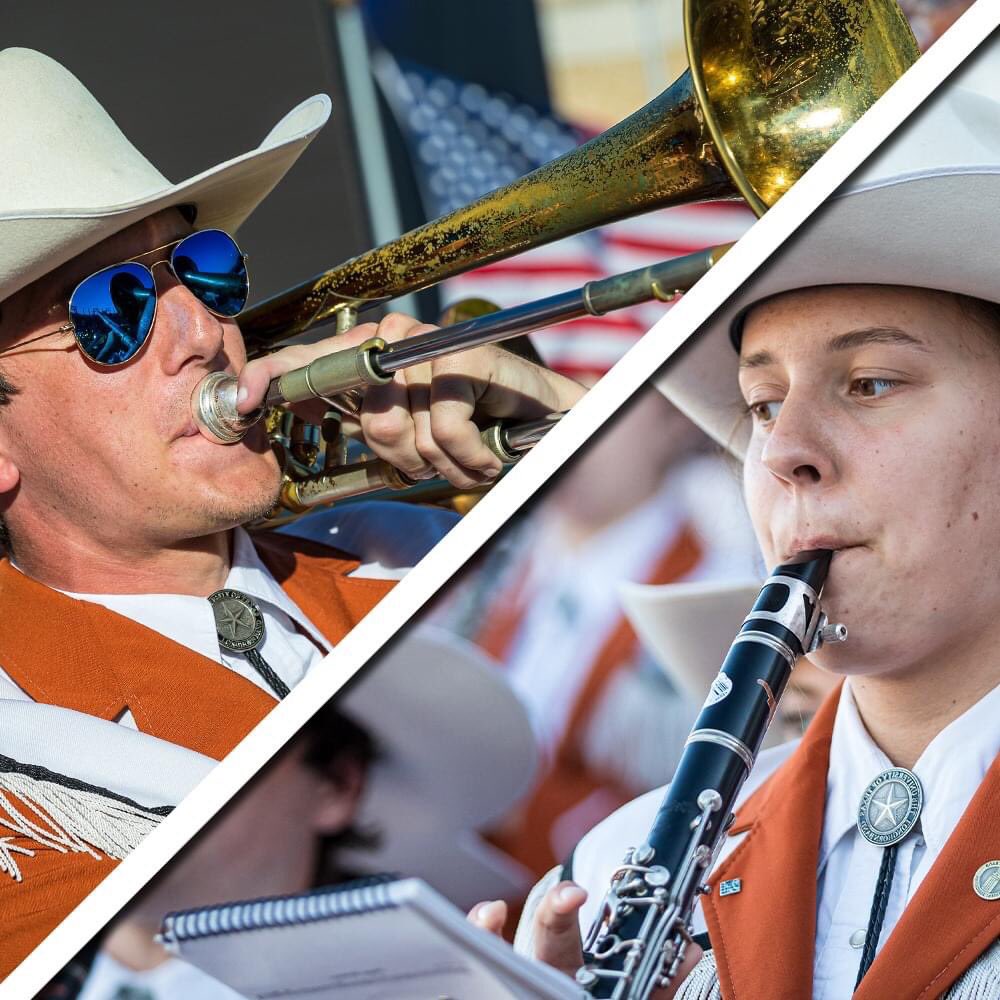 LHB SECTION SHOWDOWN 2020! As we rev up to our first meeting as the Showband of the Southwest, this week we're featuring our Trombone and Clarinet Sections! #UT24, Current Members, Alumni, and Fans: Like if you play trombone or RT if you play the clarinet! #marchlhb