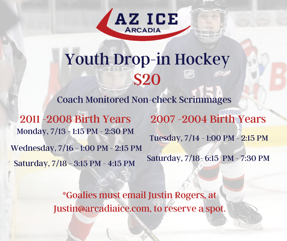 az_titans's tweet photo. Sign Up Now for Youth Drop-in Hockey At AZ Ice Arcadia! - https://t.co/pKpzbGjH8Y https://t.co/Mx1o7jRoVX