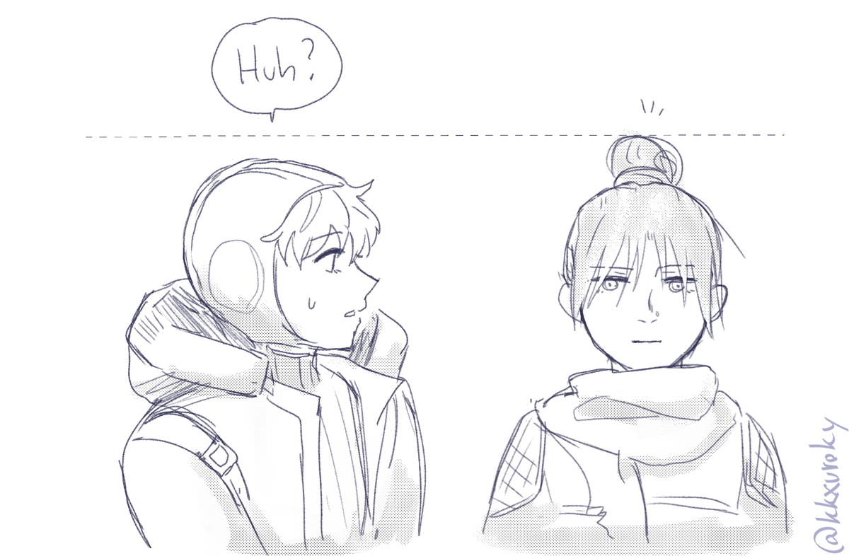 darksparks doodles of the day (I actually have no idea what their height is) #ApexLedgends 