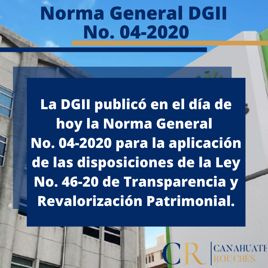 CanahuateR's tweet photo. Los contribuyentes que deseen acogerse a las disposiciones de la Ley No. 46-20 de Transparencia y Revalorización Patrimonial tendrán un plazo de 180 días calendarios contados a partir de la entrada en vigencia de la referida Norma General.
#CanahuateRouches #NormaGeneral #DGII https://t.co/TiSEH3bKFy