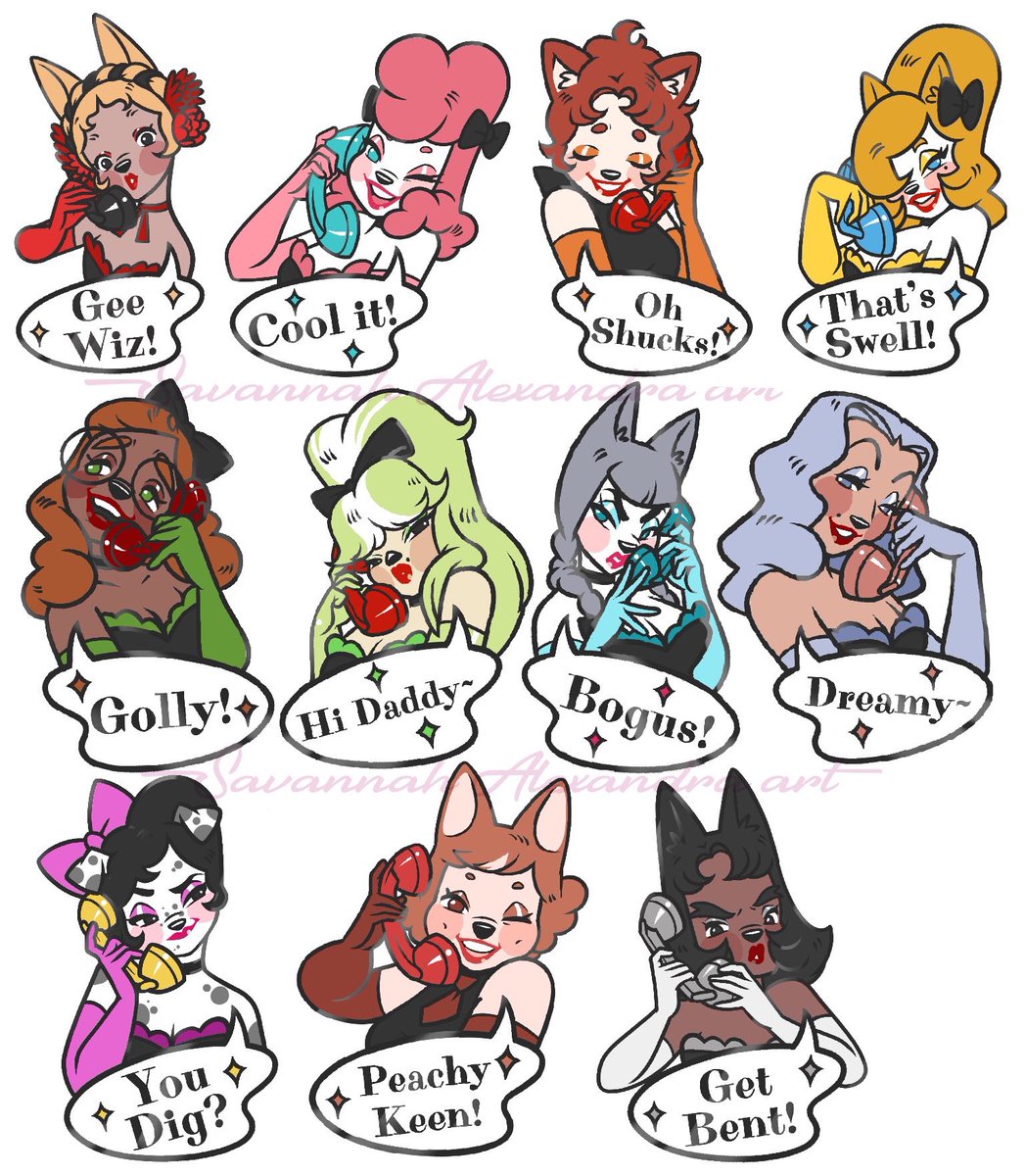 Hello I'm Savannah! I'm a professional character designer and I'm obsessed with vintage fashion, fashion in general, magical girls, dogs, and pin ups! #under10kgang 