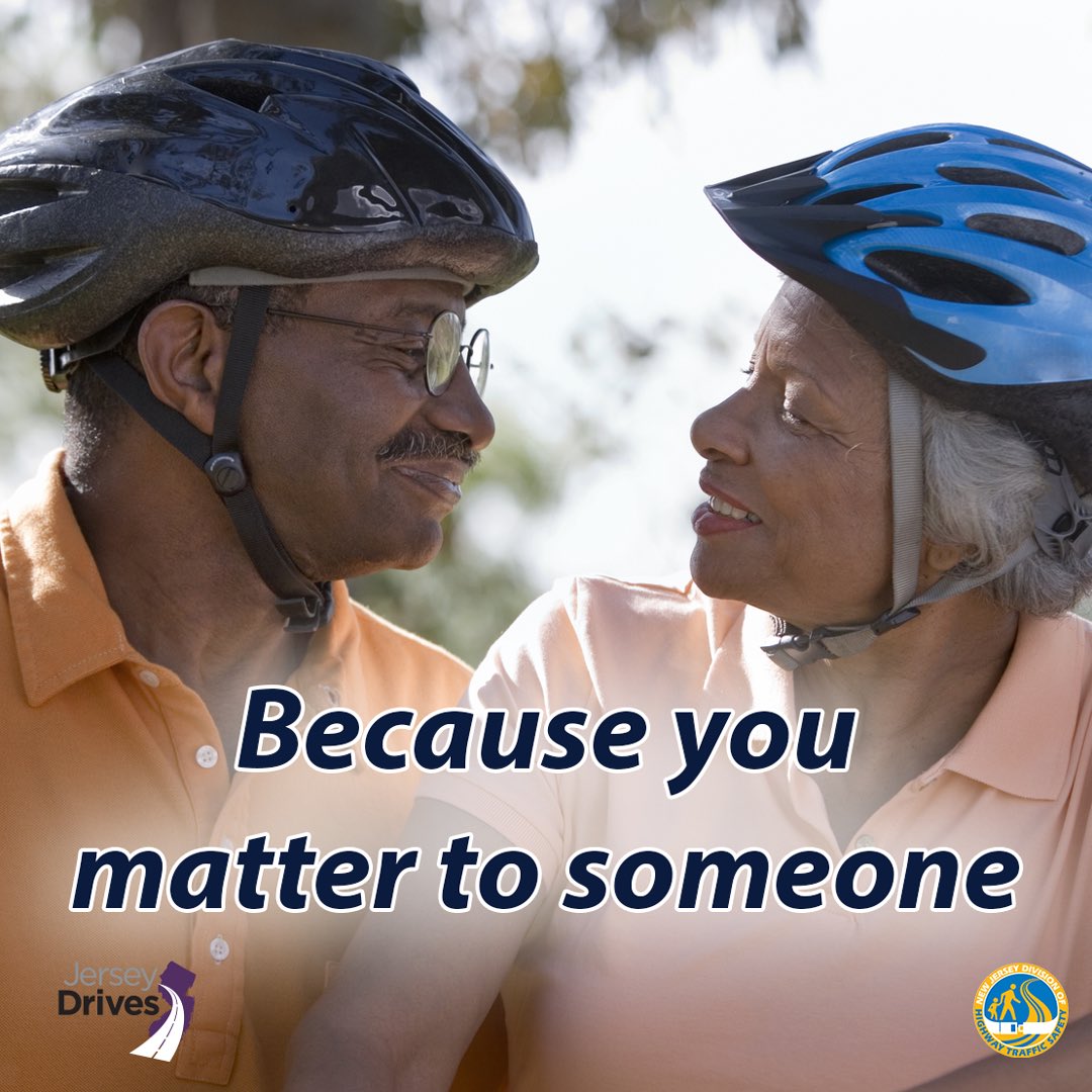 It is the law in New Jersey that bicyclists under the age of 17 must wear a helmet, but it’s recommended for all ages. Reduce your risk of injury and begin every ride by putting on a helmet. #BicyclistSafety #SummerSafety #JerseyDrives