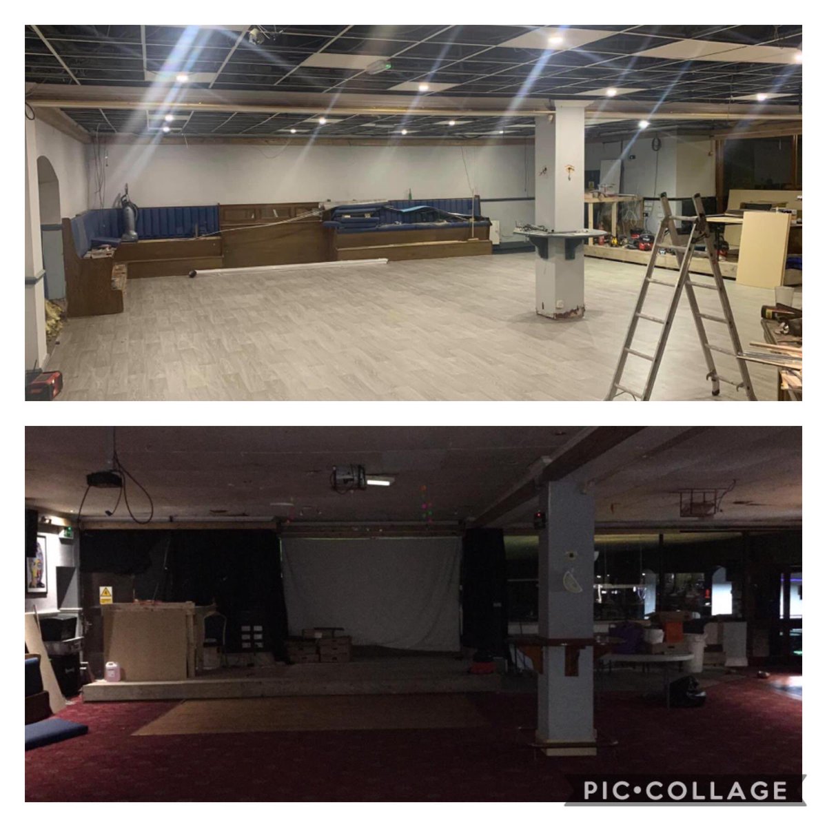 And the lord said...let there be light. Our transformations take a big step forward with new lighting and flooring complete. Big improvements from the previous dungeon