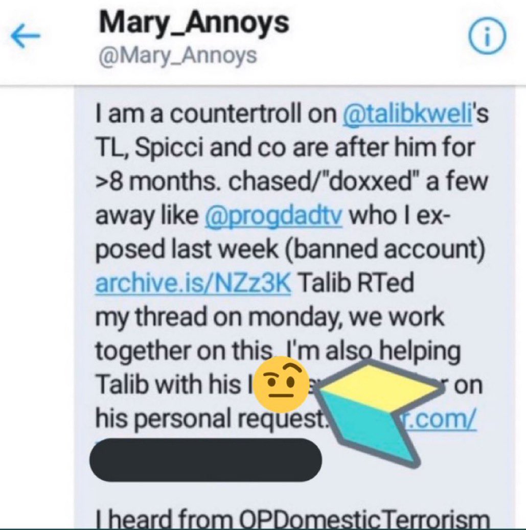 Each of his paid employees has over 100 troll accounts that’s dedicated to harrassing and ruining the lives/reputation of anyone that disagrees with him. This is “Mary”, the most known one who tried to post my family’s private info online yesterday. leaked dm from her old account