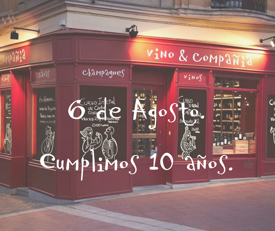 ⌛⏳..Comenzamos la cuenta atrás, el 6 de agosto celebramos nuestro décimo aniversario. Se vienen grandes cambios….

#vinoycompañía #plazaolavide #chamberi #tiendadevinos