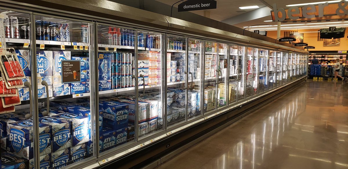Ludicious's tweet photo. @kroger when you have more Milwaukee's Best, Keystone, or even Whiteclaw in stock than your *entire* imports/micro-brew selection, your alcohol buyer needs to find a different position at the company. https://t.co/JgBONYAFxs