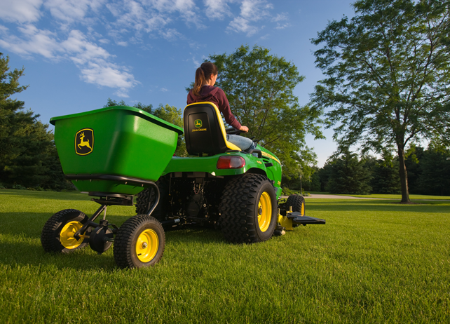 You know your #JohnDeere mower can take care of your lawn in the summer, but that's not all it can do. Here are the attachments that can help you handle #YardWork all year long: ow.ly/nirC50Axiqw #LawnCare #Mowing #LawnMower
