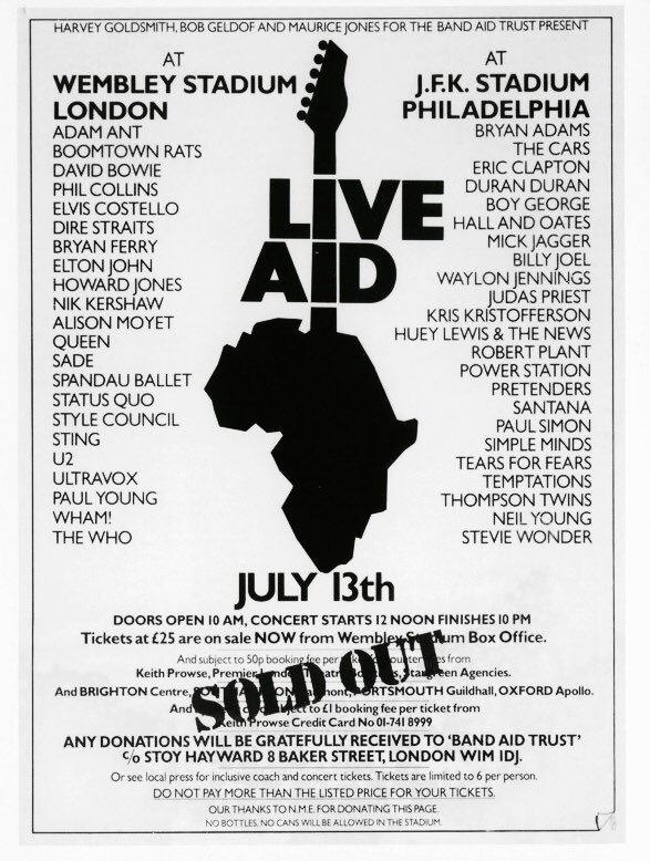 Hoy se cumplen 35 años del concierto Live Aid. Imposible imaginar tantos artistas sobre el mismo escenario.
