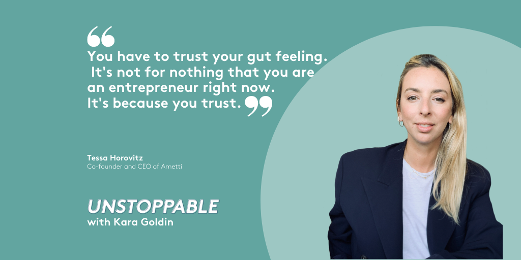 "Like" this tweet if you agree with this quote by today’s #unstoppable guest, <a href="/TessaHorovitz/">Tessa horovitz</a>, Co-Founder &amp; CEO of <a href="/amettiofficial/">Ametti Official</a>. Listen to the full episode on Apple Podcasts here.🎧podcasts.apple.com/us/podcast/63-…