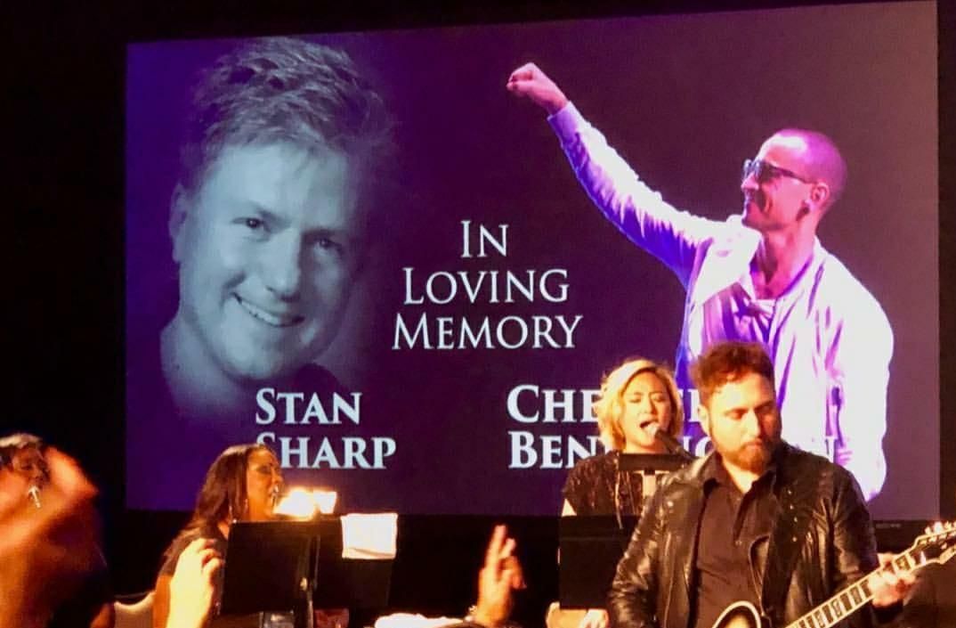 classicaltorock's tweet image. Remembering #FromClassicalToRock co-founder and cellist #StanSharp and rocker #ChesterBennington at the 2019 #gala.  #Yutong #MartenAndersson #MontePittman #JaneLee #LinkinPark #PeninsulaEducationFoundation #PEF #palosverdes #musicanddance #charity #concert #benefit #nonprofit