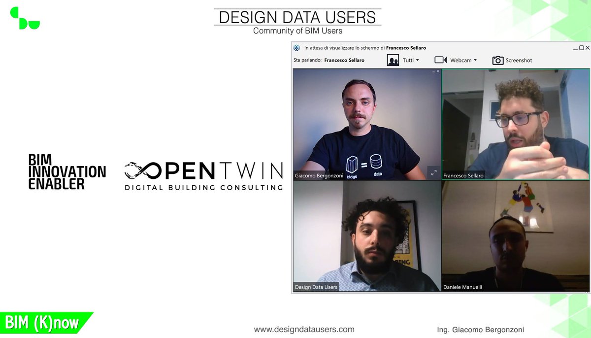 baestbergonzoni's tweet photo. Ultimo #webinar del ciclo BIM (k)NOW: le strategie di implementazione #BIM applicate in @openproject_it e la nascita del brand innovativo @opentwinit, passando dalla #standardizzazione.
@ddu_bimcommunity @unipavia #BeyondBIM #ResearchOP #digitalconstruction #innovation #AECO https://t.co/pOCMqKYmZR